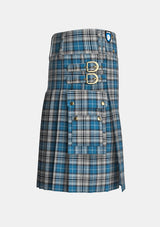Utility_Napier_tartan_kilt_right_image_with_pleated_design_and_adjustable_buckles_for_men