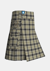 Utility_New_Forest_Winter_Tartan_12769_kilt_side_image_with_pleated_design_and_adjustable_buckles_for_men