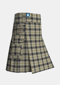 Utility_New_Forest_Winter_Tartan_12769_kilt_side_image_with_pleated_design_and_adjustable_buckles_for_men
