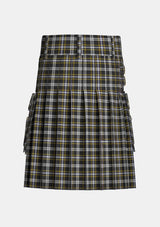 Utility_Newcastle_Tartan_3984_kilt_back_image_with_pleated_design_and_adjustable_buckles_for_men