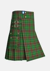 Utility_Newfoundland_Tartan_1543_kilt_side_image_with_pleated_design_and_adjustable_buckles_for_men