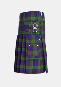 Utility_Newman_Tartan_2629_kilt_right_image_with_pleated_design_and_adjustable_buckles_for_men