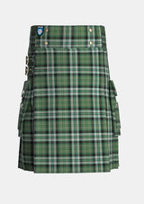 Utility_Nicol_Cameron_Family_Tartan_14802_kilt_front_image_with_pleated_design_and_adjustable_buckles_for_men