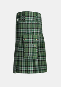Utility_Nicol_Cameron_Family_Tartan_14802_kilt_left_image_with_pleated_design_and_adjustable_buckles_for_men