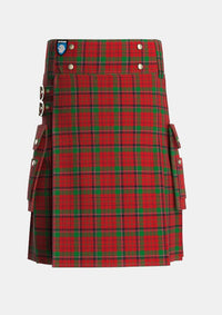 Utility_Nicolson_McIan_Tartan_1004_kilt_front_image_with_pleated_design_and_adjustable_buckles_for_men