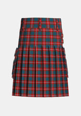Utility_Nicolson_of_Lewis_Tartan_7810_kilt_back_image_with_pleated_design_and_adjustable_buckles_for_men