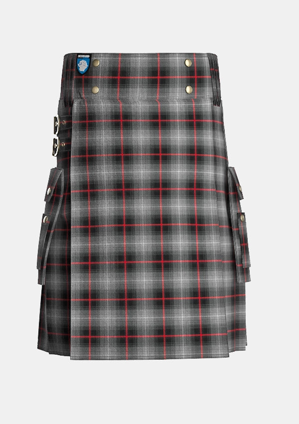 Utility_Nike_Golf_Dark_Tartan_10569_kilt_front_image_with_pleated_design_and_adjustable_buckles_for_men