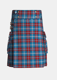 Utility_Norwegian_Centennial_Tartan_6689_kilt_front_image_with_pleated_design_and_adjustable_buckles_for_men