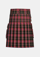 Utility_Norwegian_Night_Tartan_10772_kilt_back_image_with_pleated_design_and_adjustable_buckles_for_men