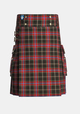 Utility_Norwegian_Night_Tartan_10772_kilt_front_image_with_pleated_design_and_adjustable_buckles_for_men