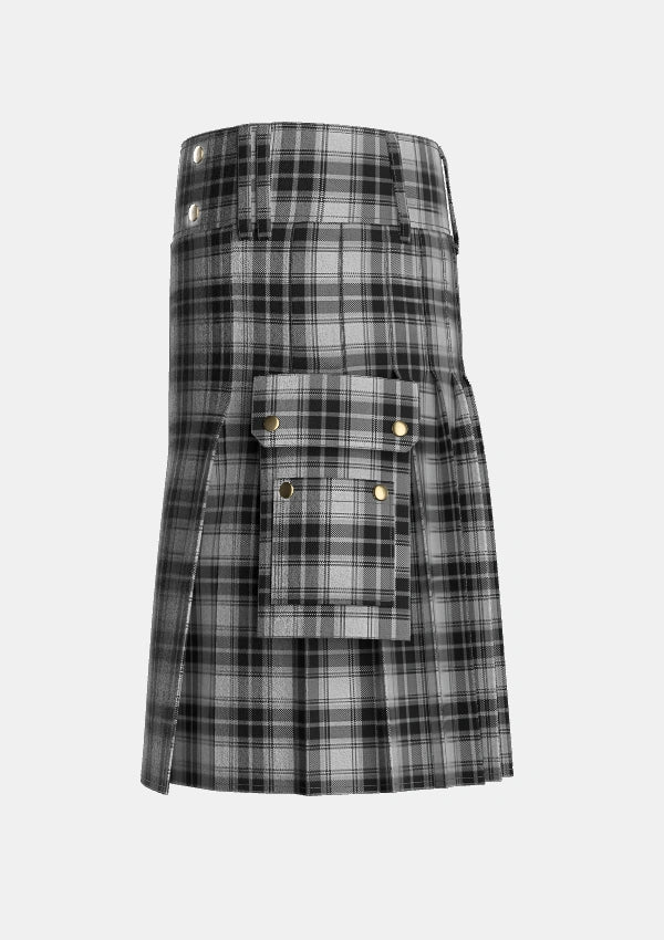 Utility_OSullivan_Beare_Tartan_5883_kilt_left_image_with_pleated_design_and_adjustable_buckles_for_men