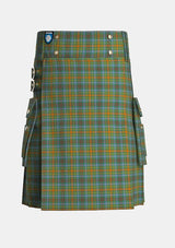 Utility_O_Brien_Tartan_kilt_front_image_with_pleated_design_and_adjustable_buckles_for_men