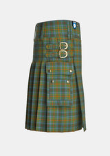 Utility_O_Brien_Tartan_kilt_right_image_with_pleated_design_and_adjustable_buckles_for_men
