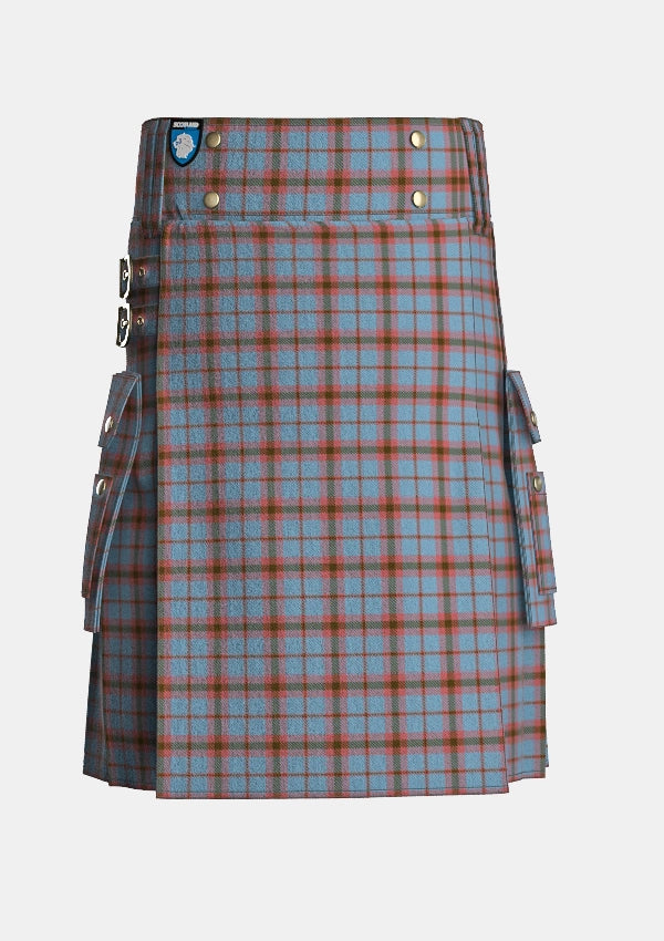 Utility_O_Connor_Dress_Tartan_6398_kilt_front_image_with_pleated_design_and_adjustable_buckles_for_men