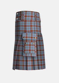 Utility_O_Connor_Dress_Tartan_6398_kilt_left_image_with_pleated_design_and_adjustable_buckles_for_men