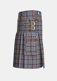 Utility_O_Connor_Dress_Tartan_6398_kilt_right_image_with_pleated_design_and_adjustable_buckles_for_men