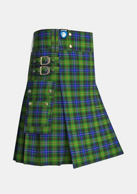 Utility_O_Doherty_Tartan_10566_kilt_side_image_with_pleated_design_and_adjustable_buckles_for_men