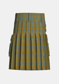 Utility_O_Monaghan_Tartan_6266_kilt_back_image_with_pleated_design_and_adjustable_buckles_for_men