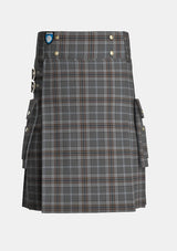 Utility_Oban_Mist_Tartan_11010_kilt_front_image_with_pleated_design_and_adjustable_buckles_for_men