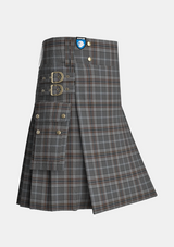 Utility_Oban_Mist_Tartan_11010_kilt_side_image_with_pleated_design_and_adjustable_buckles_for_men