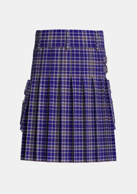 Utility_Ochterlonie_Tartan_2677_kilt_back_image_with_pleated_design_and_adjustable_buckles_for_men