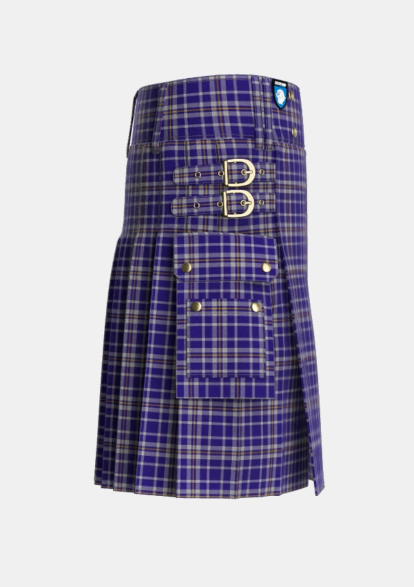 Utility_Ochterlonie_Tartan_2677_kilt_right_image_with_pleated_design_and_adjustable_buckles_for_men