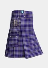 Utility_Ochterlonie_Tartan_2677_kilt_side_image_with_pleated_design_and_adjustable_buckles_for_men