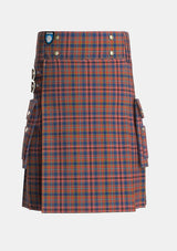 Utility_Ogilvie_6_Tartan_677_kilt_front_image_with_pleated_design_and_adjustable_buckles_for_men