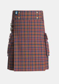 Utility_Ogilvie_6_Tartan_677_kilt_front_image_with_pleated_design_and_adjustable_buckles_for_men