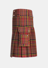 Utility_Ogilvie_7_Tartan_3064_kilt_left_image_with_pleated_design_and_adjustable_buckles_for_men