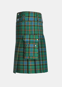 Utility_Ogilvie_Hunting_Ancient_Tartan_kilt_left_image_with_pleated_design_and_adjustable_buckles_for_men