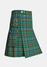 Utility_Ogilvie_Hunting_Ancient_Tartan_kilt_side_image_with_pleated_design_and_adjustable_buckles_for_men