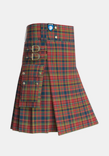 Utility_Ogilvy_2_Tartan_3240_kilt_side_image_with_pleated_design_and_adjustable_buckles_for_men