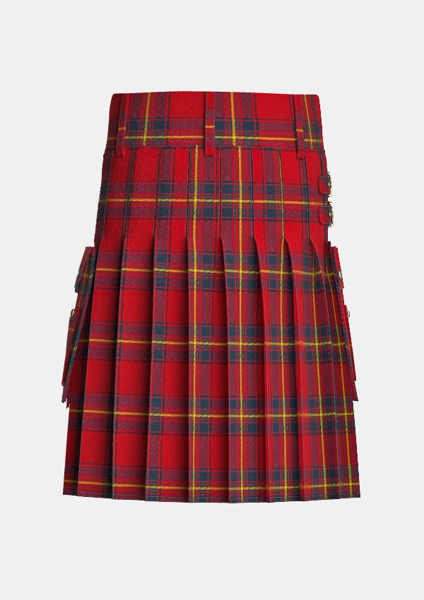 Utility_Oliver_Dress_tartan_1606_kilt_back_image_with_pleated_design_and_adjustable_buckles_for_men