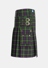 Utility_Paget_Personal_Tartan_2072_kilt_right_image_with_pleated_design_and_adjustable_buckles_for_men