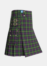 Utility_Paget_Personal_Tartan_2072_kilt_side_image_with_pleated_design_and_adjustable_buckles_for_men