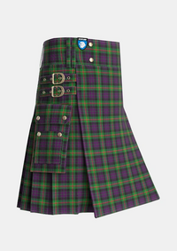 Utility_Paget_Personal_Tartan_2072_kilt_side_image_with_pleated_design_and_adjustable_buckles_for_men