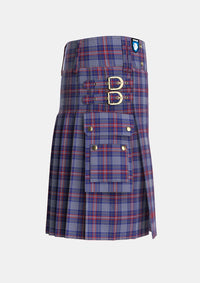 Utility_Parker_Dress_USA_Tartan_6446_kilt_right_image_with_pleated_design_and_adjustable_buckles_for_men