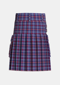 Utility_Parker_USA_Tartan_6445_kilt_back_image_with_pleated_design_and_adjustable_buckles_for_men