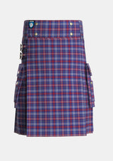 Utility_Parker_USA_Tartan_6445_kilt_front_image_with_pleated_design_and_adjustable_buckles_for_men