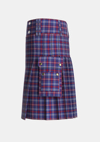 Utility_Parker_USA_Tartan_6445_kilt_left_image_with_pleated_design_and_adjustable_buckles_for_men