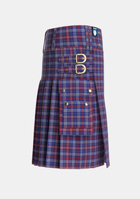 Utility_Parker_USA_Tartan_6445_kilt_right_image_with_pleated_design_and_adjustable_buckles_for_men