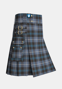 Utility_Patriot_Ancient_tartan_7343_kilt_side_image_with_pleated_design_and_adjustable_buckles_for_men