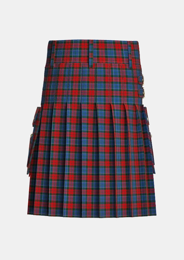 Utility_Patterson_John_tartan_2191_kilt_back_image_with_pleated_design_and_adjustable_buckles_for_men