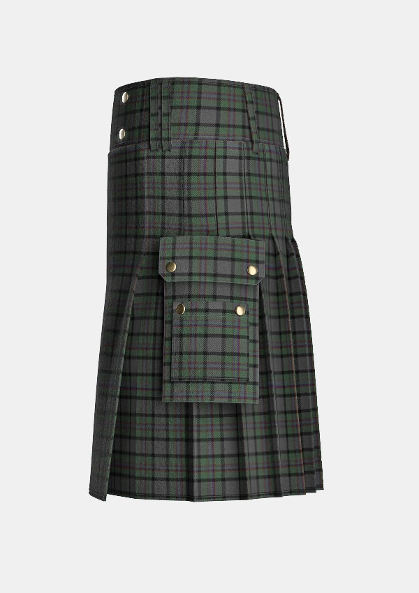 Utility_Patterson_Robert_Family_Tartan_14997_kilt_left_image_with_pleated_design_and_adjustable_buckles_for_men