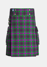 Utility_Paxton_Tartan_6691_kilt_front_image_with_pleated_design_and_adjustable_buckles_for_men