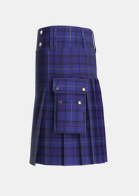 Utility_Payne_Tartan_2554_kilt_left_image_with_pleated_design_and_adjustable_buckles_for_men