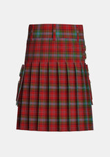 Utility_Peacock_Tartan_5793_kilt_back_image_with_pleated_design_and_adjustable_buckles_for_men