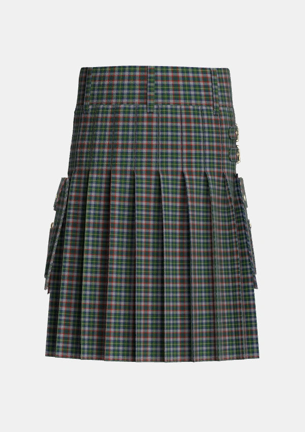 Utility_Penman_2_Tartan_167_kilt_back_image_with_pleated_design_and_adjustable_buckles_for_men