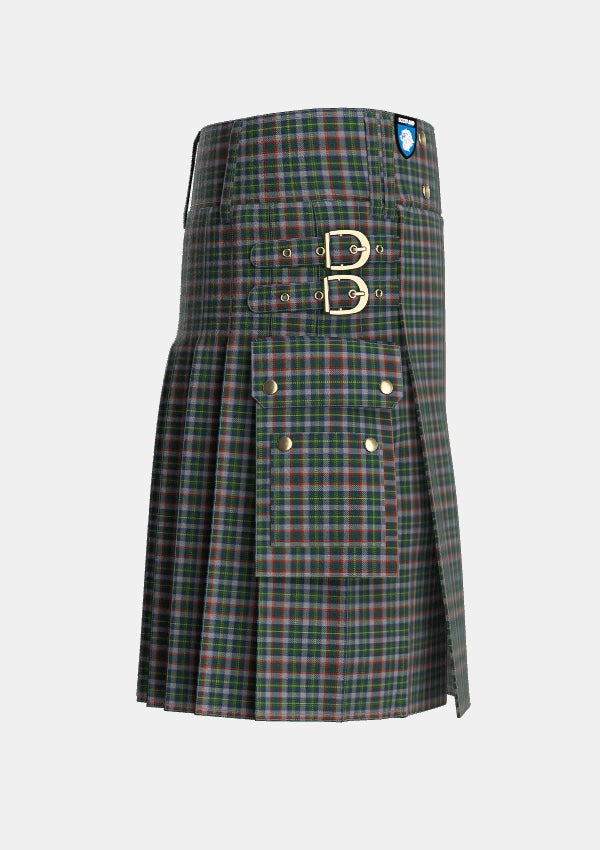 Utility_Penman_2_Tartan_167_kilt_right_image_with_pleated_design_and_adjustable_buckles_for_men
